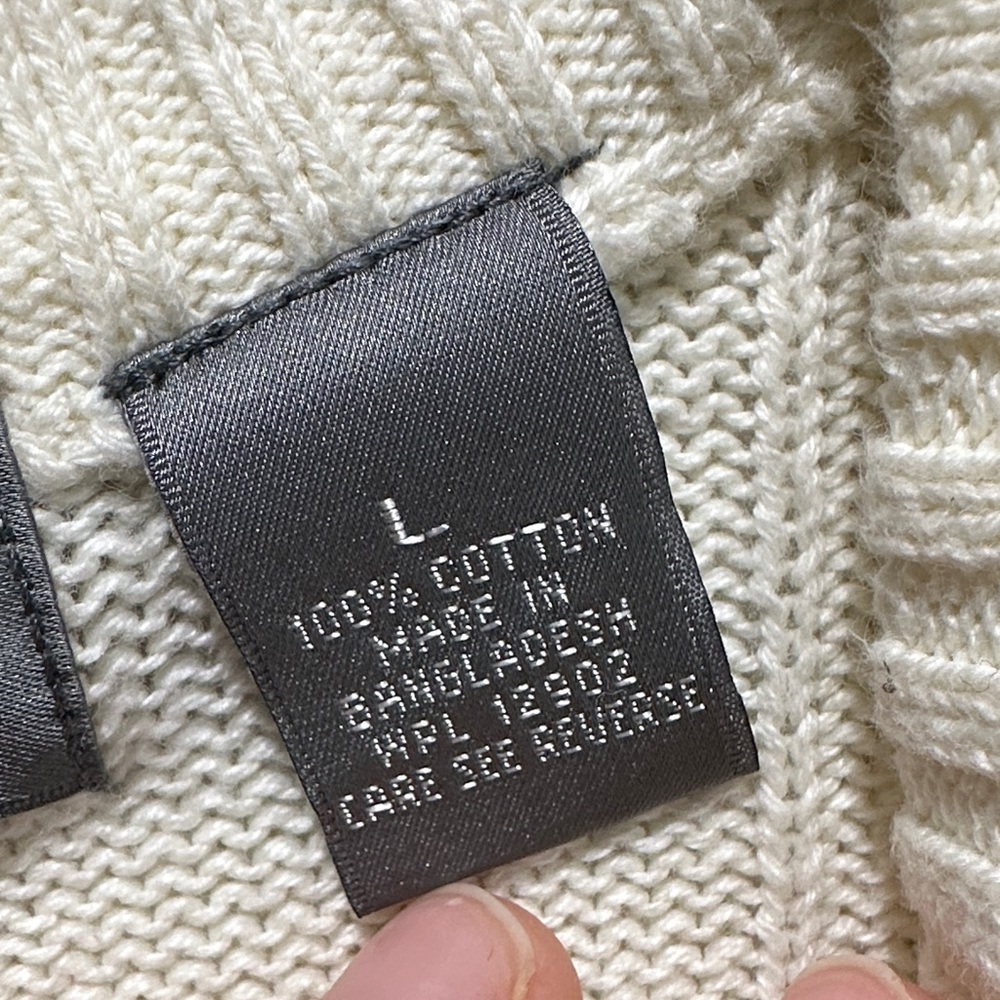 Oscar de la Renta Cream Crewneck Sweater 100% Cotton - Picture 3 of 10